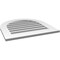 Ekena Millwork Round Top Surface Mount PVC Gable Vent: Functional, w/ 3-1/2"W x 1"P Standard Frame, 26"W x 26"H GVPRT26X2601SF - alternate 2